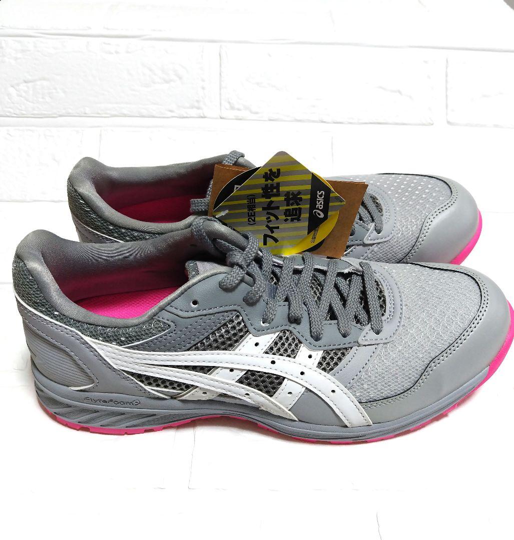 asics グレー/ピンク スニーカー