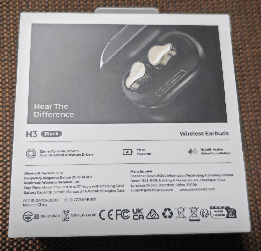 【未使用品】SOUNDPEATS H3