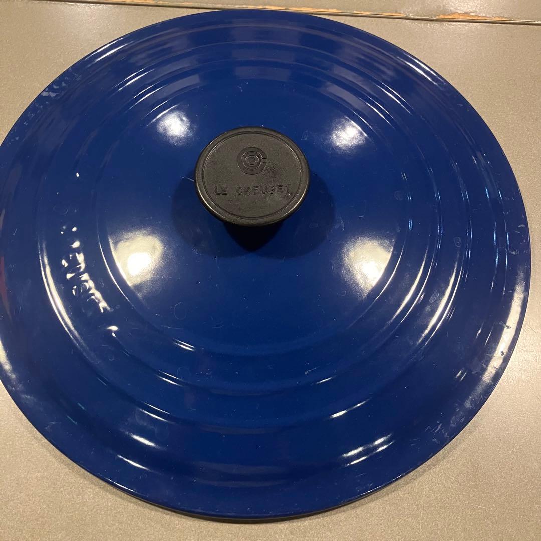 LE CREUSET ル・クルーゼ　ココットロンド 28cm ブルー箱　説明書付