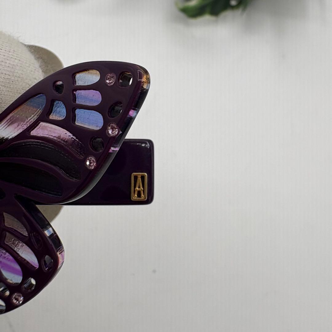 アレクサンドルドゥパリ　バタフライ ヘアクリップ 　パープル