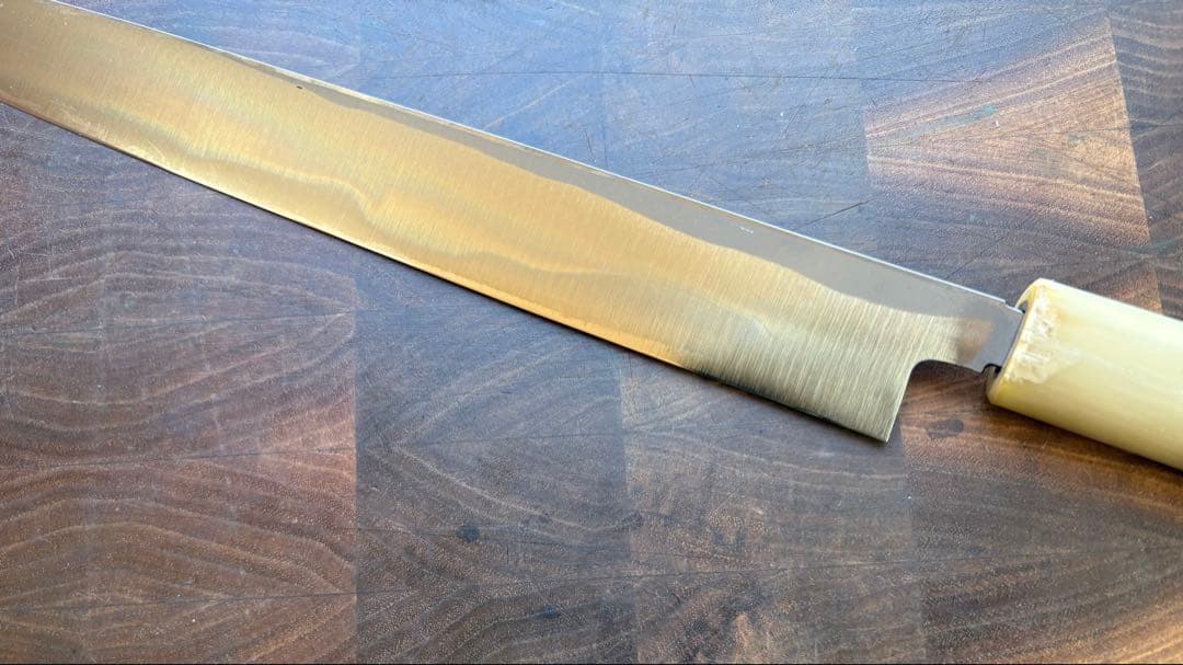 京都　有次　霞　柳刃　300mm 尺　包丁　白鋼　和包丁　打刃物　研ぎ磨き済