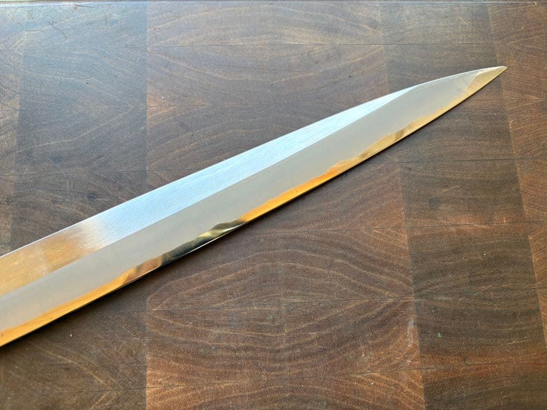 京都　有次　霞　柳刃　300mm 尺　包丁　白鋼　和包丁　打刃物　研ぎ磨き済