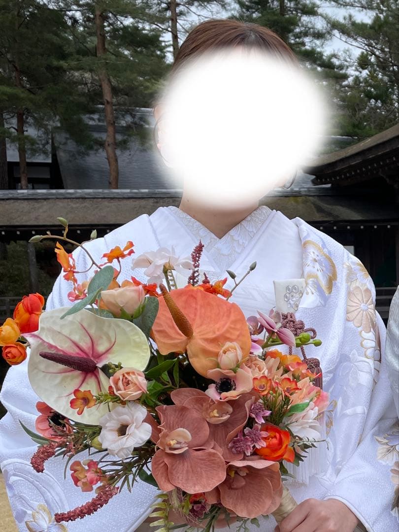 値下げ中!花束 プリザーブドフラワー 髪飾り付き ブーケ 前撮り ヘアードレス