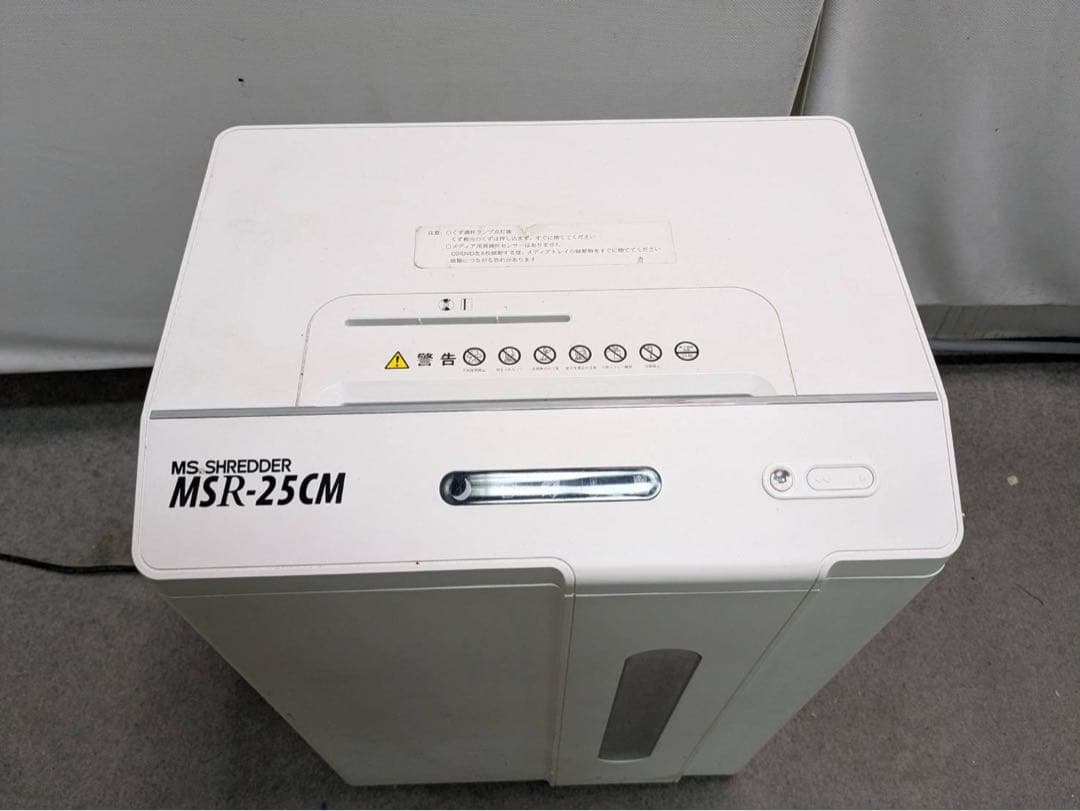 【中古】明光商会　MSシュレッダー　MSR-25CM　ホワイト
