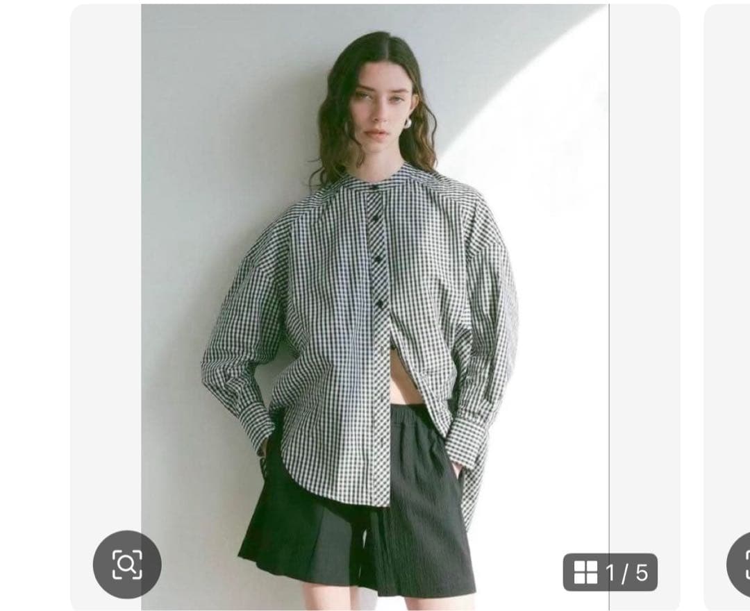 qfb17美品　MACHATT ギンガムチェックオーバーシャツ