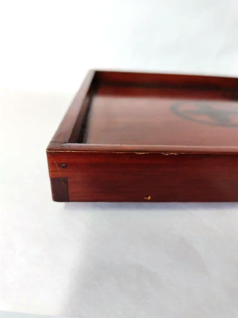 古物　伊勢春慶　胡桃脚膳　くるみ脚膳　クルミ脚膳　 岡村長四郎　アンティーク