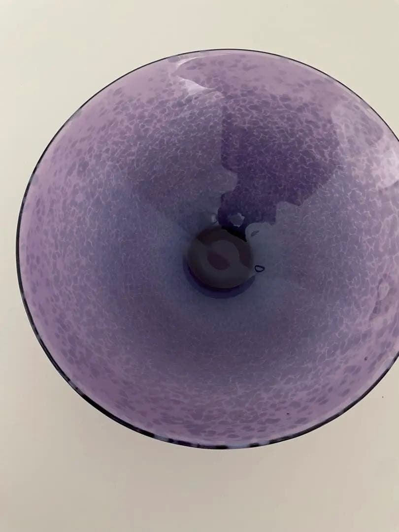 新品未使用品　東敬恭さん作　ガラス製紫青 グラデーションボウル