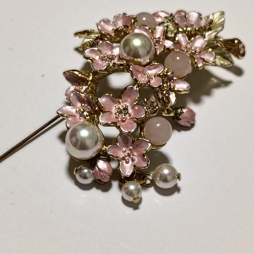 VENDOME BOUTIQUE/ヴァンドーム　ブローチ フラワー　ピンク