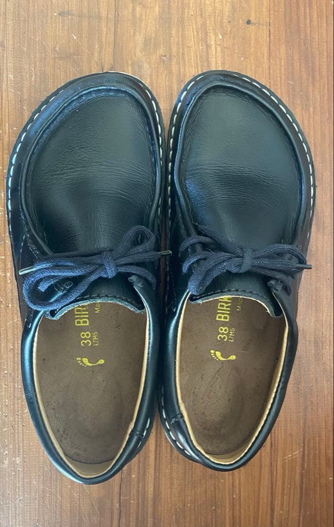 ビルケンシュトックパサデナ【38】ブラック レザー ブラック