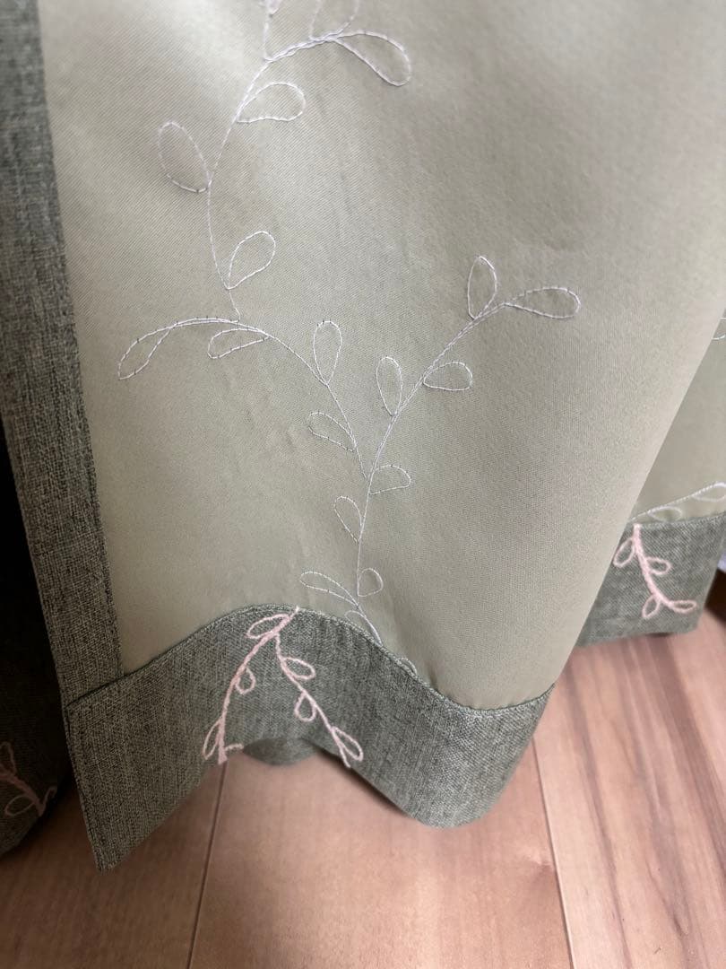 ニトリ カーテン 遮光2級 トーシュ グリーン 280×187