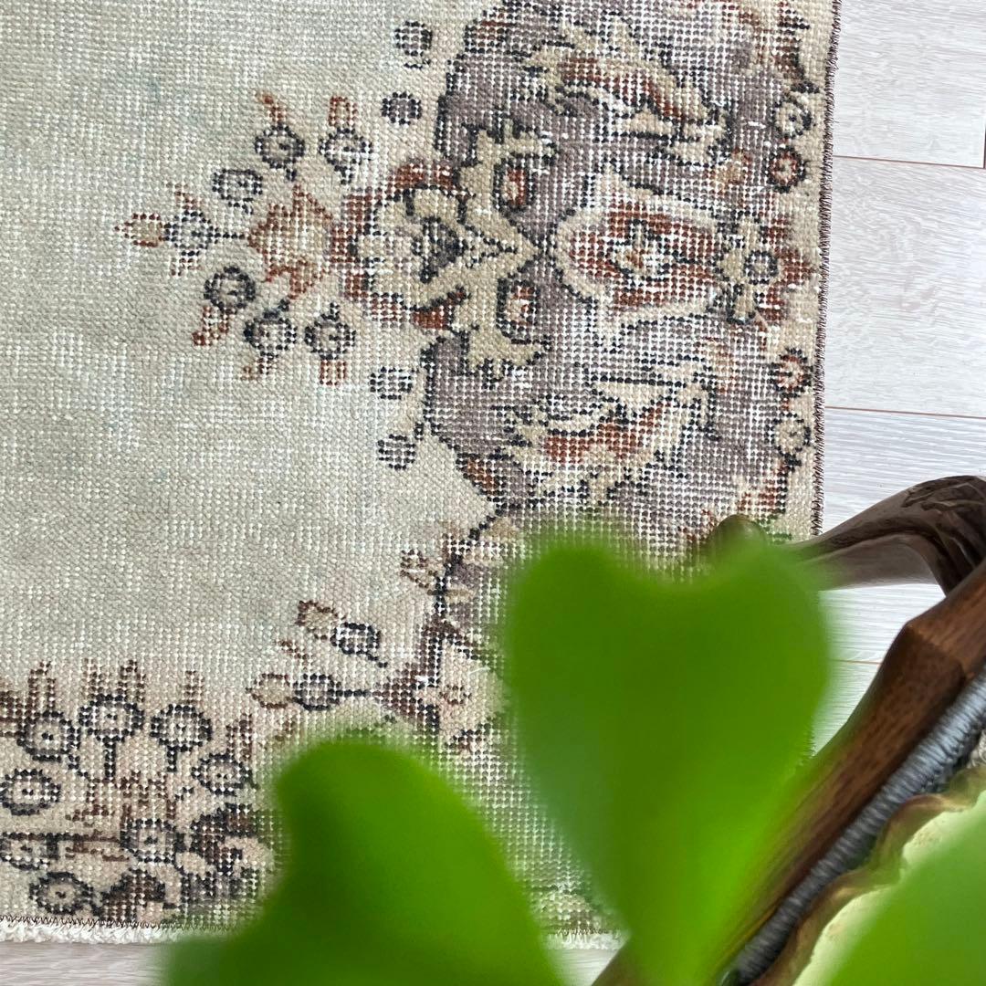 カフェオレベージュ54×220ブラウン　超ロングランナー　トルコヴィンテージラグ