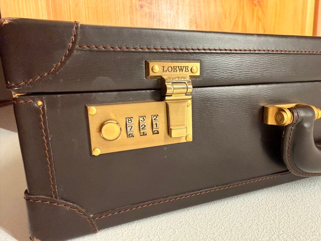 LOEWE アタッシュケース ブラウン レザー