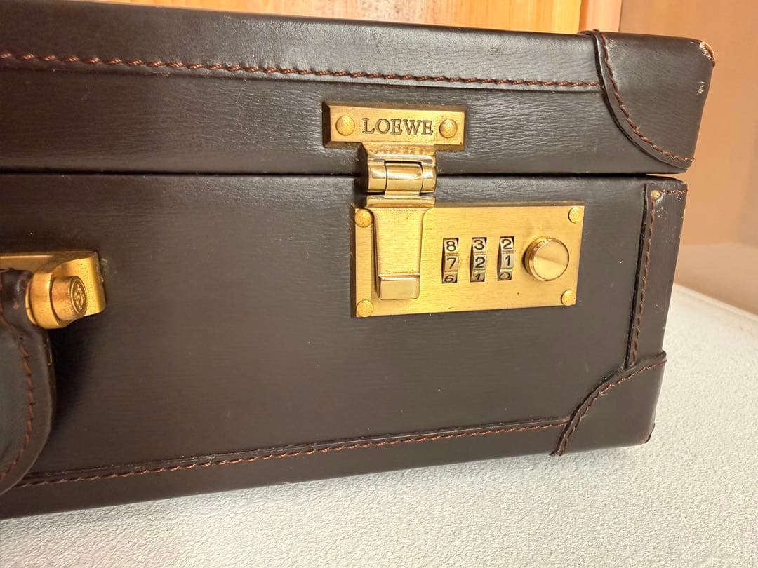 LOEWE アタッシュケース ブラウン レザー