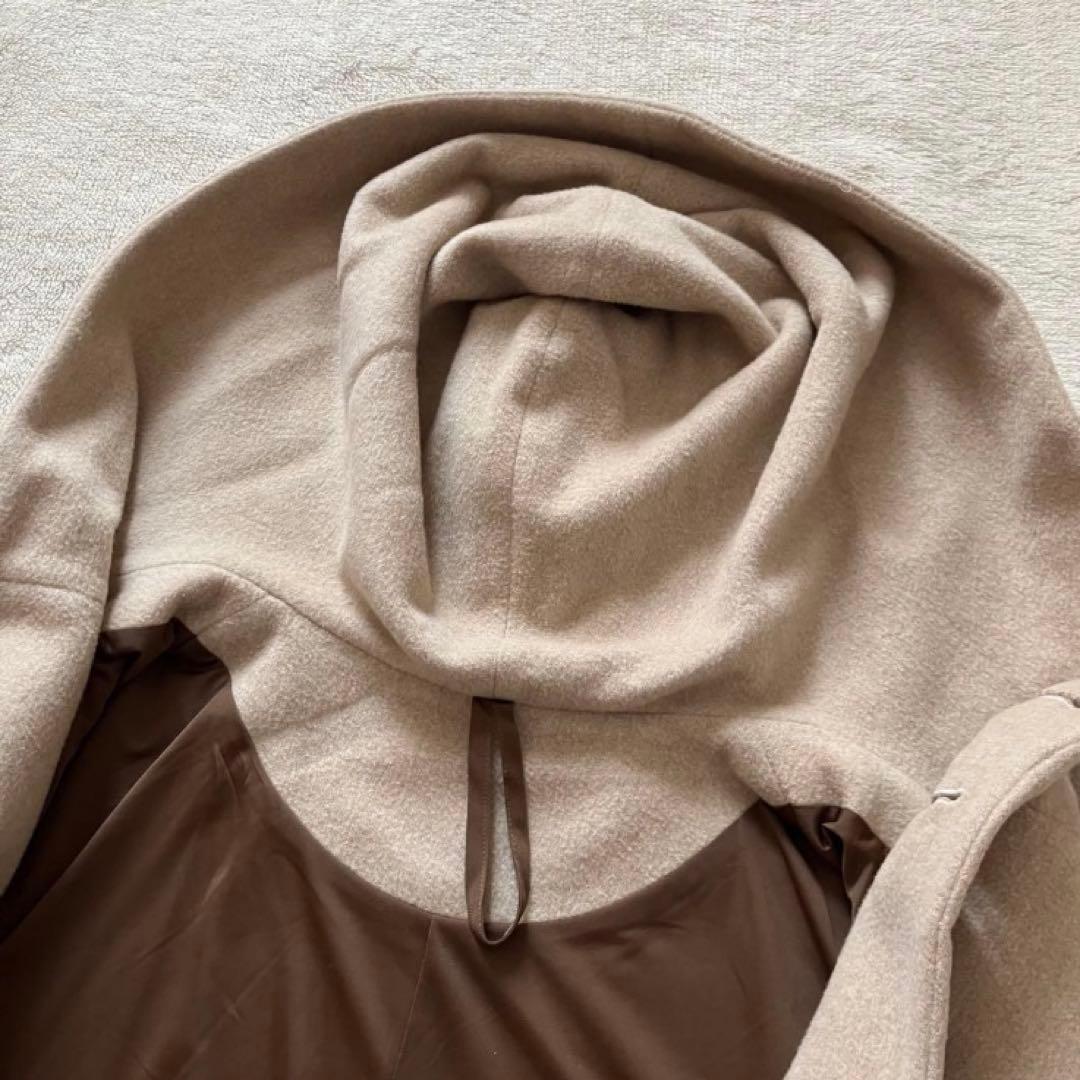 Edwina Horl カシミヤ混 ショートダッフルコート ベージュ