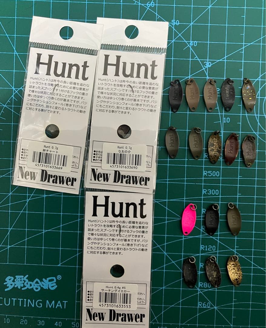 ハント19個セット　0.7g 12枚　0.4g 7枚 ニュードロワー Hunt