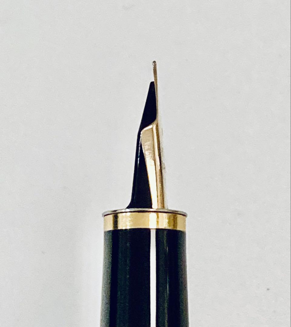 ペン先14K◆パイロット 高級万年筆 ブラックゴールドPILOT 14金 美品