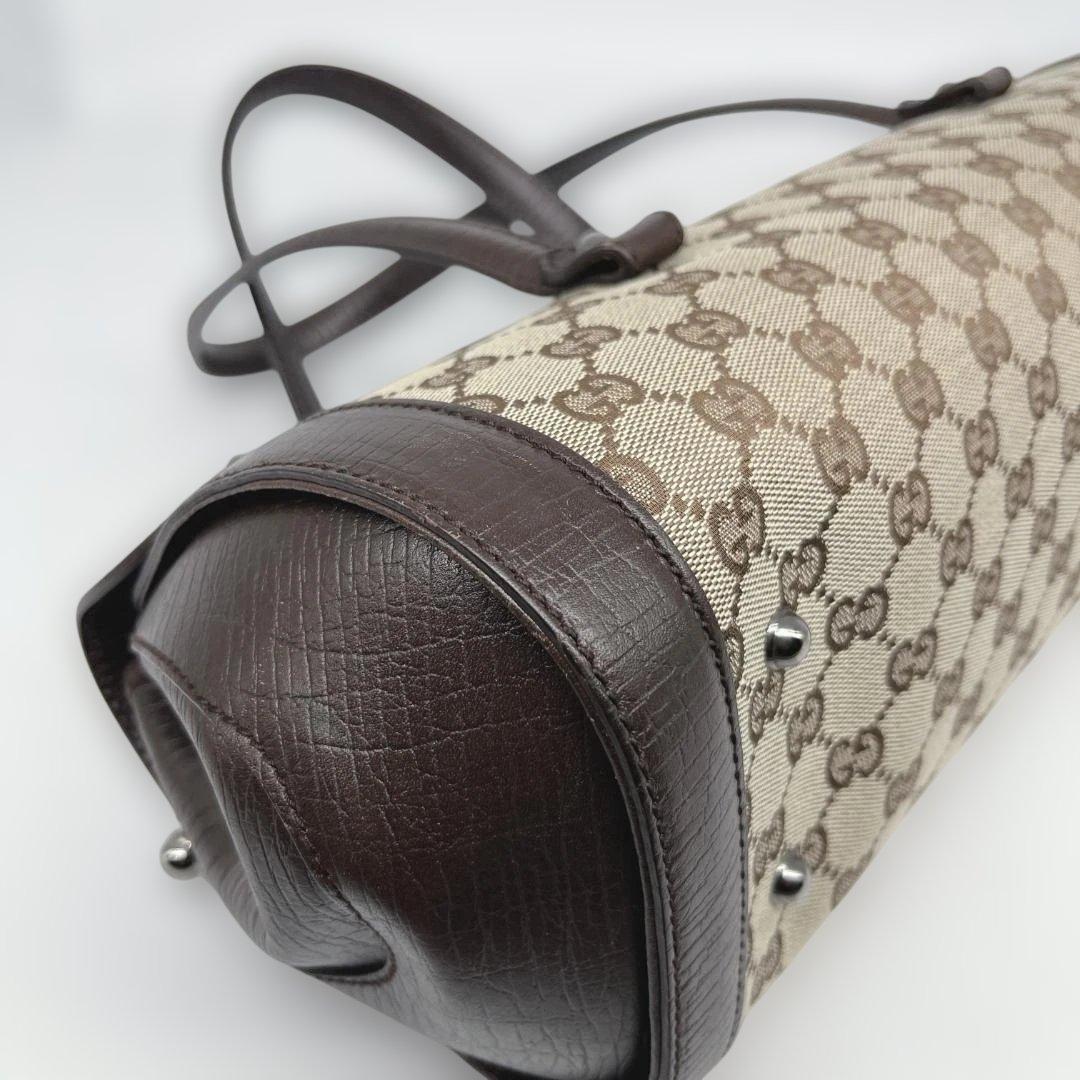 GUCCI グッチ GGキャンバス バンブー ハンドバッグ 筒型 ヴィンテージ