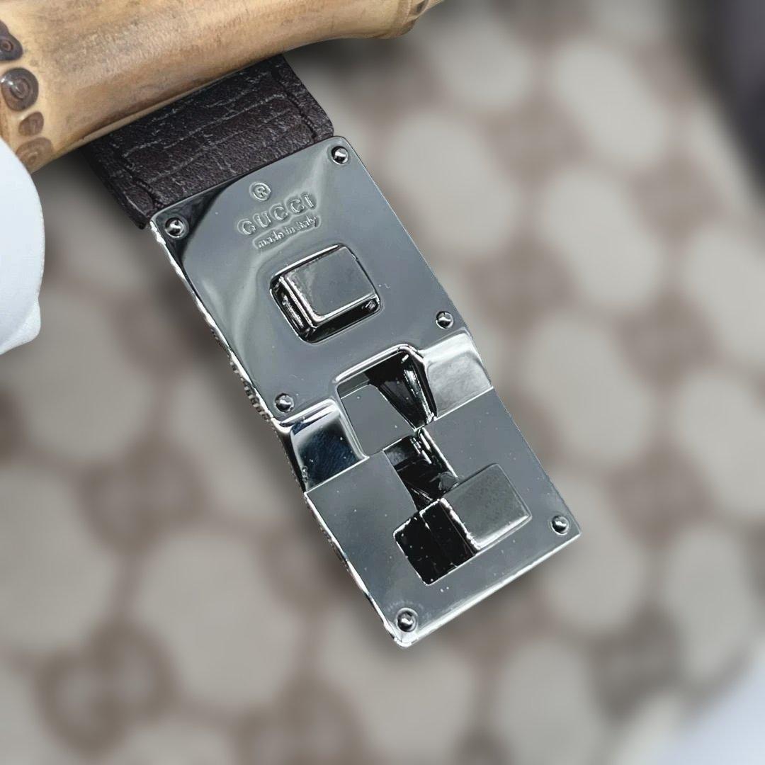 GUCCI グッチ GGキャンバス バンブー ハンドバッグ 筒型 ヴィンテージ