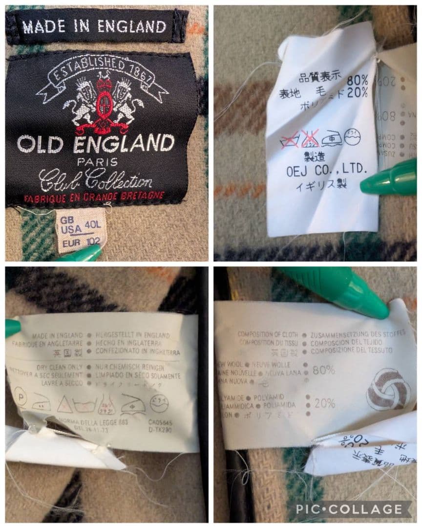 稀少【メンズ規格】OLDENGLANDPARIS WoolDuffleCoat