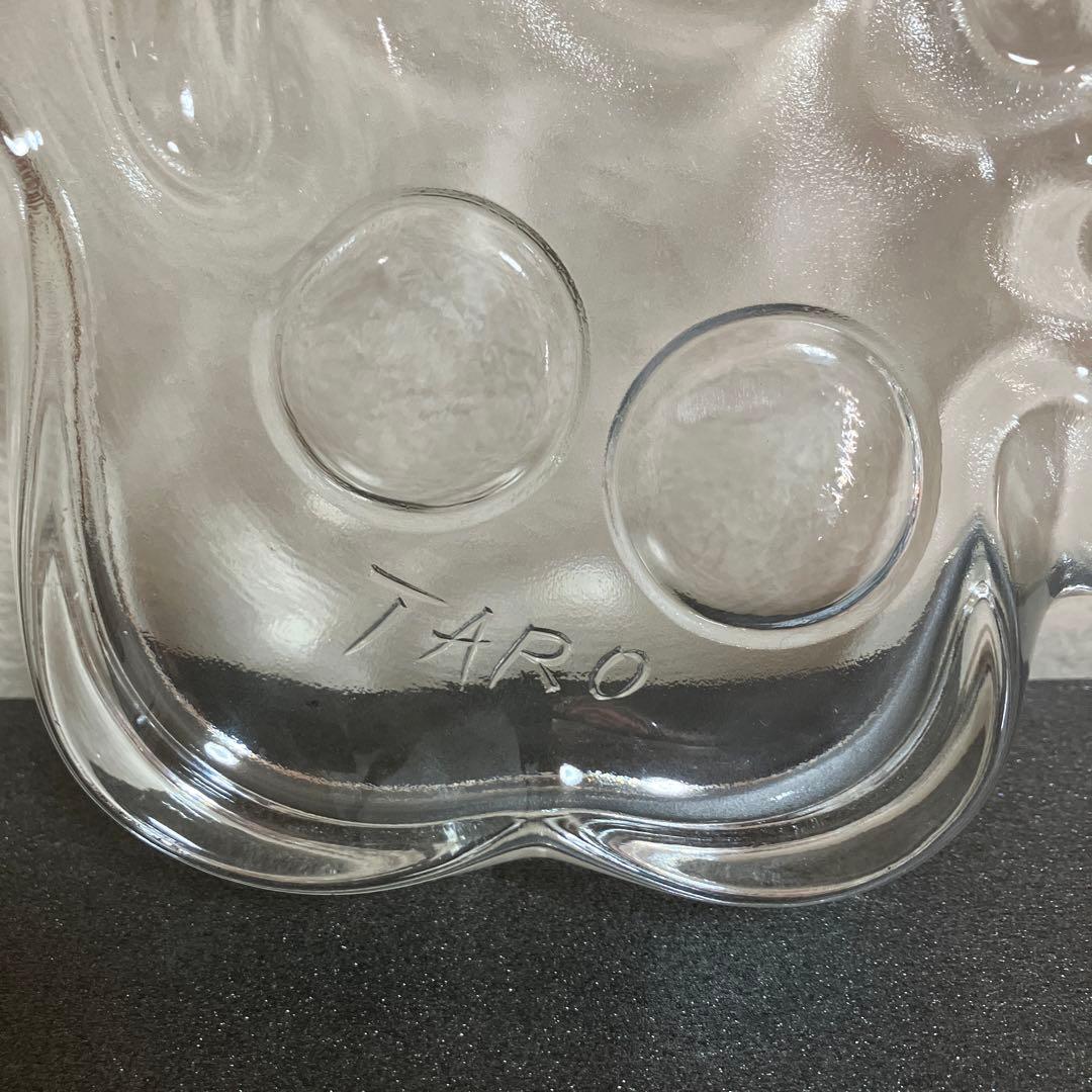 ★岡本太郎　手形　ガラスプレート