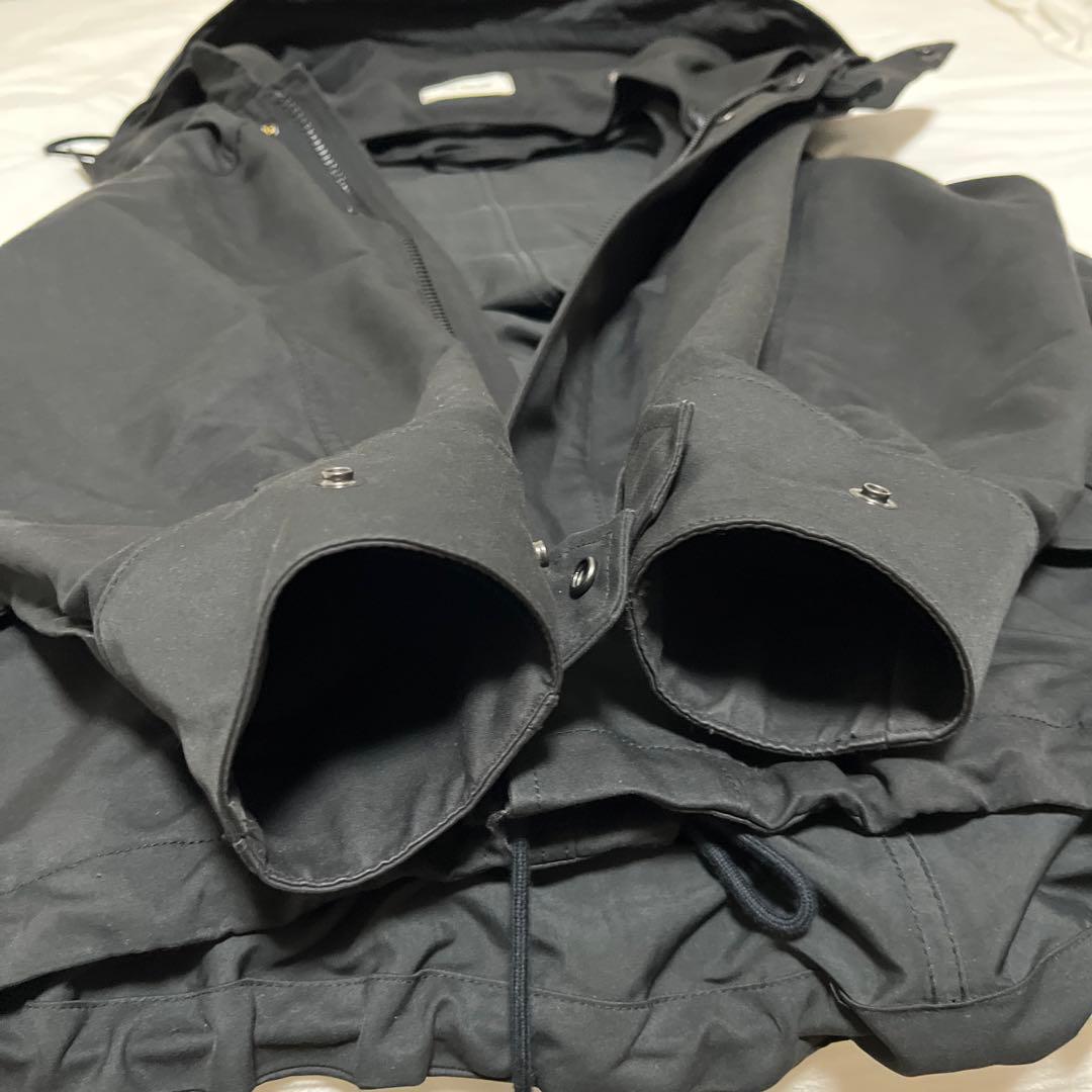 別注 the reracs ドロップショルダー モッズコート ブラック34