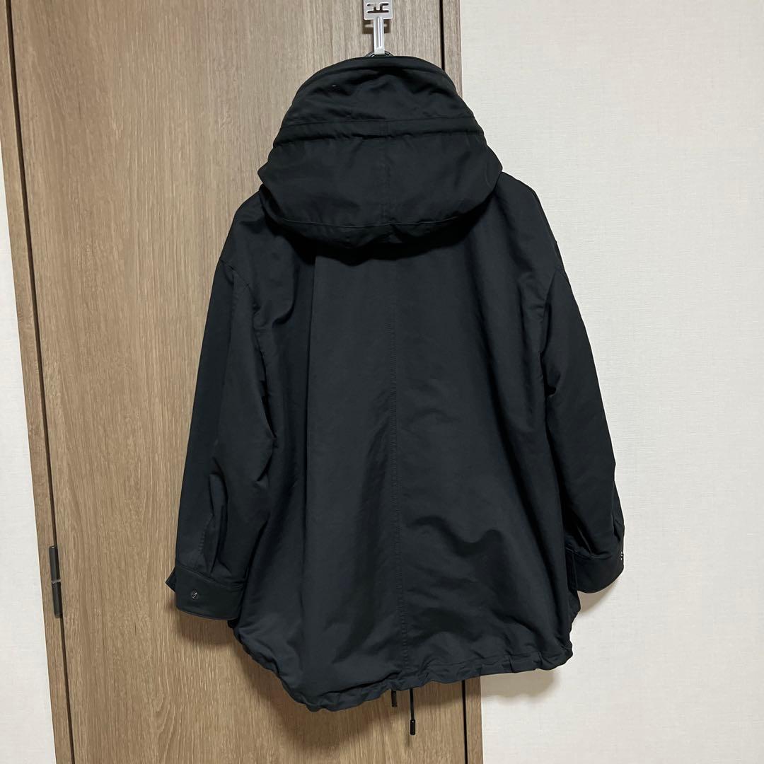 別注 the reracs ドロップショルダー モッズコート ブラック34