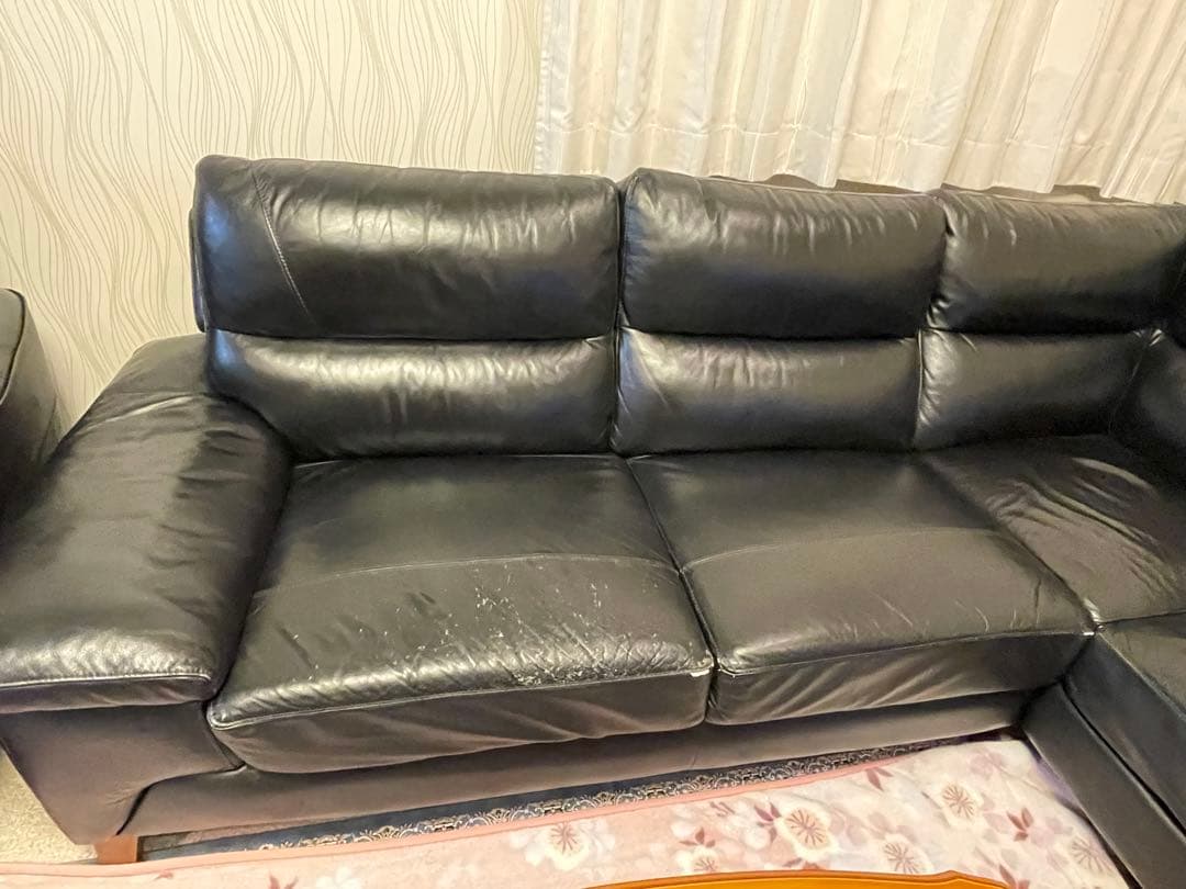 黒レザーコーナーソファー , 最終値下げ