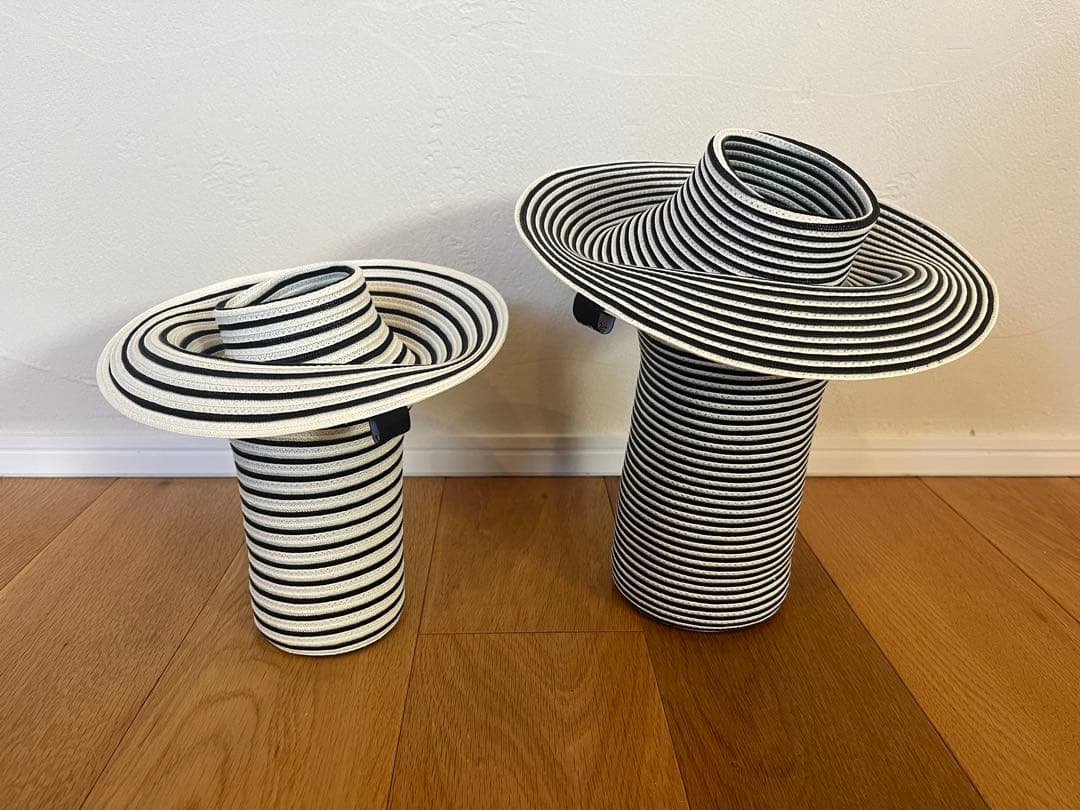 MOBJE モブジェ　フラワーベース2個セット　白/黒