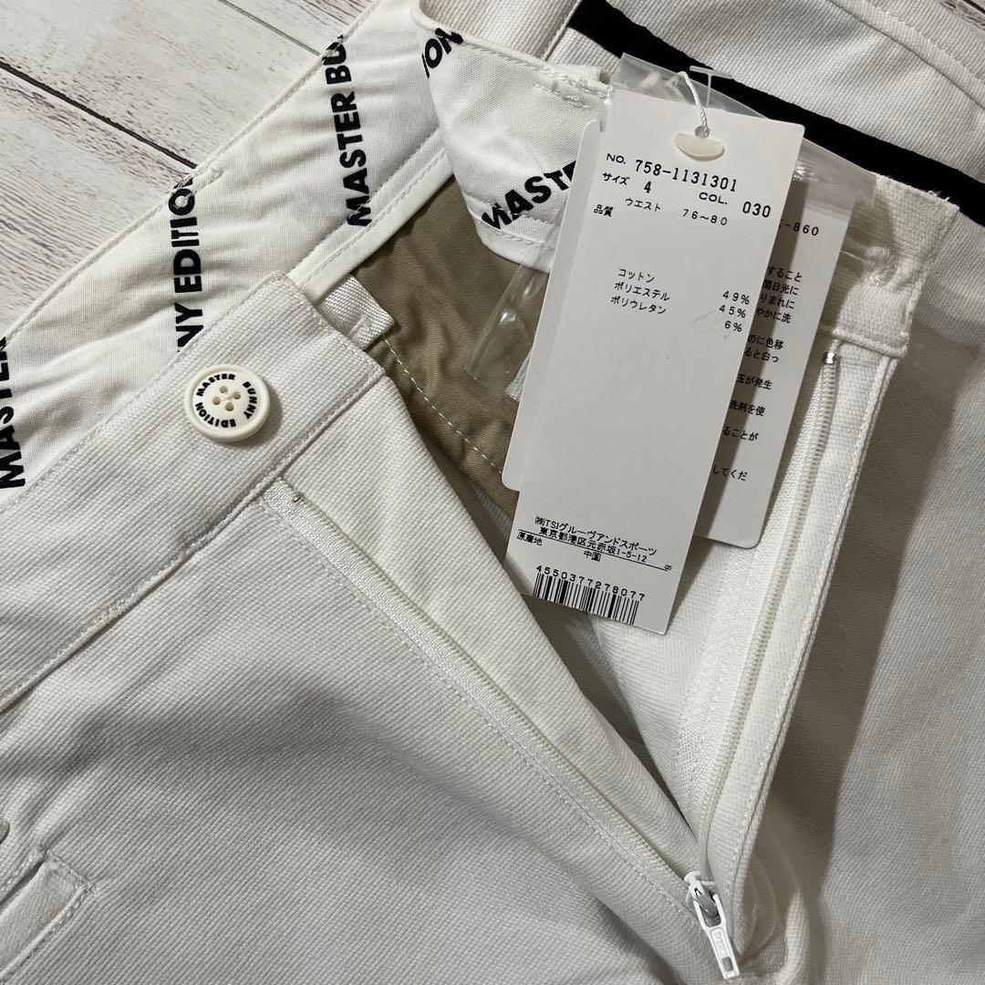 マスターバニーゴルフウエアパンツメンズ5ホワイト新品
