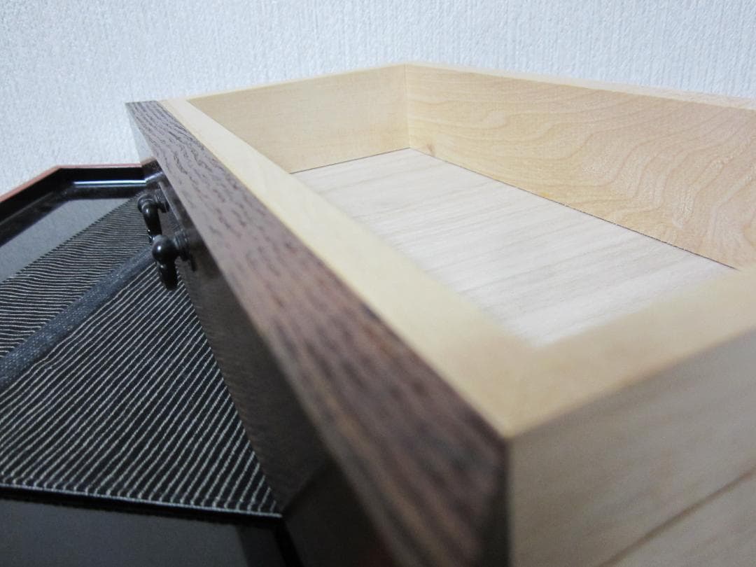 未使用◆上野村 銘木工芸◆天然木 漆塗◆小物入れ引出し ティッシュケース◆大