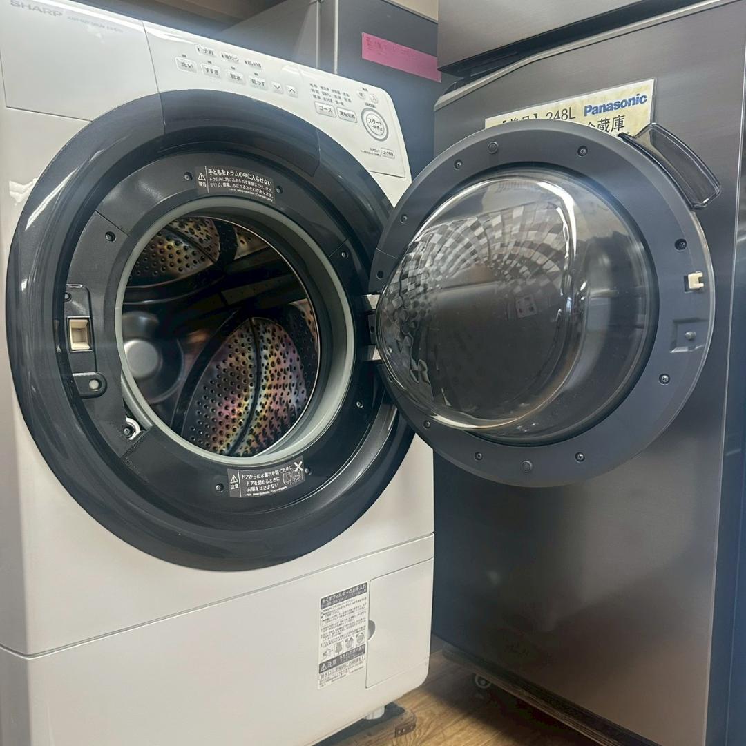 iΦ SHARP ドラム式洗濯機 ES-S7G 2021年製 7kg ホワイト①