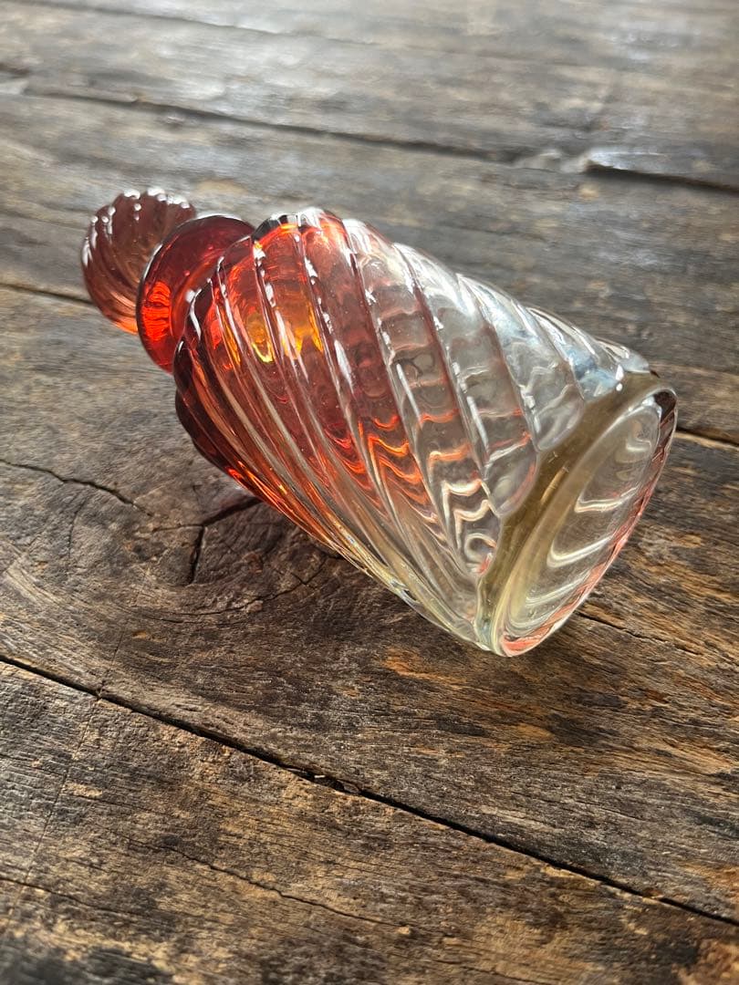 評価1000記念SALE⏬ オールドバカラ❷バンブー　パフュームボトル　レッド