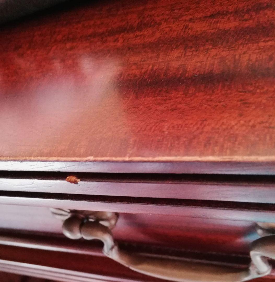 プレジデントデスク　セミソリッドレザー　アンティーク　高級　ダークブラウン　木製