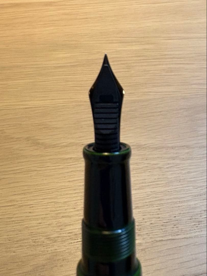 中屋万年筆　ピッコロ緑溜め　極細(EF)