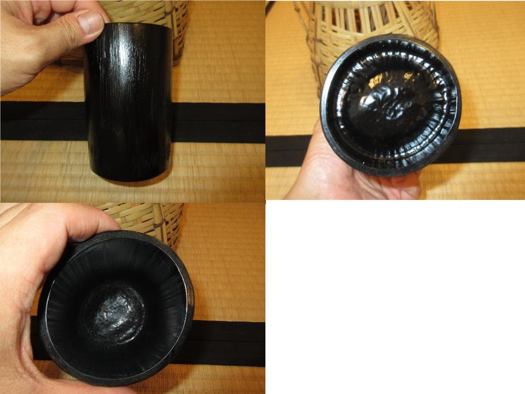 送料込【逢絢亭・新品】茶道具 花入 花籠 本宗全籠 竹手 木地 紙箱入り