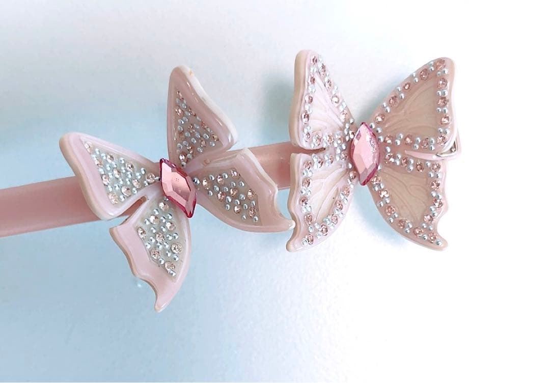 アレクサンドルドゥパリ　ロングバレッタ　ピンク　バタフライ　スワロフスキー　希少