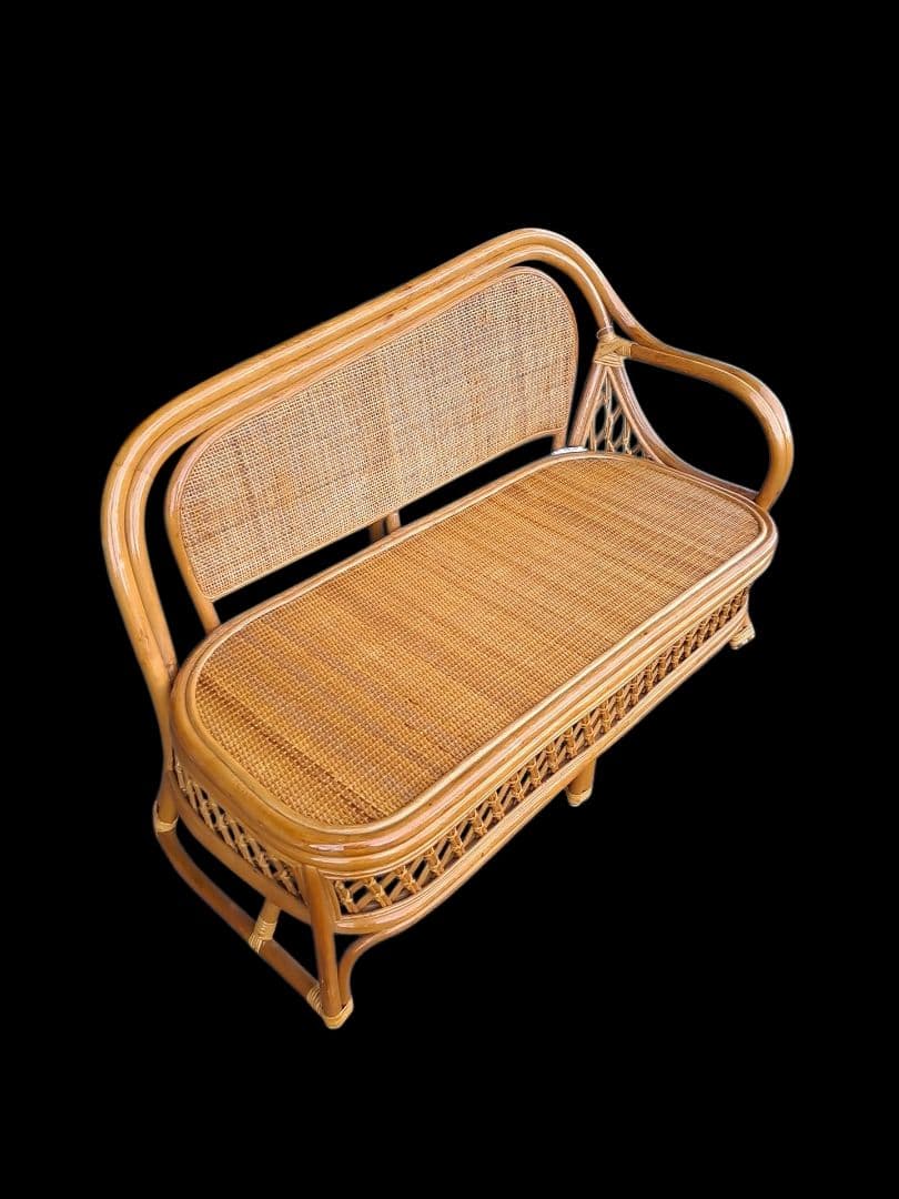 【直接引き取り限定】ラタン ソファー 藤家具 ビンテージ レトロ