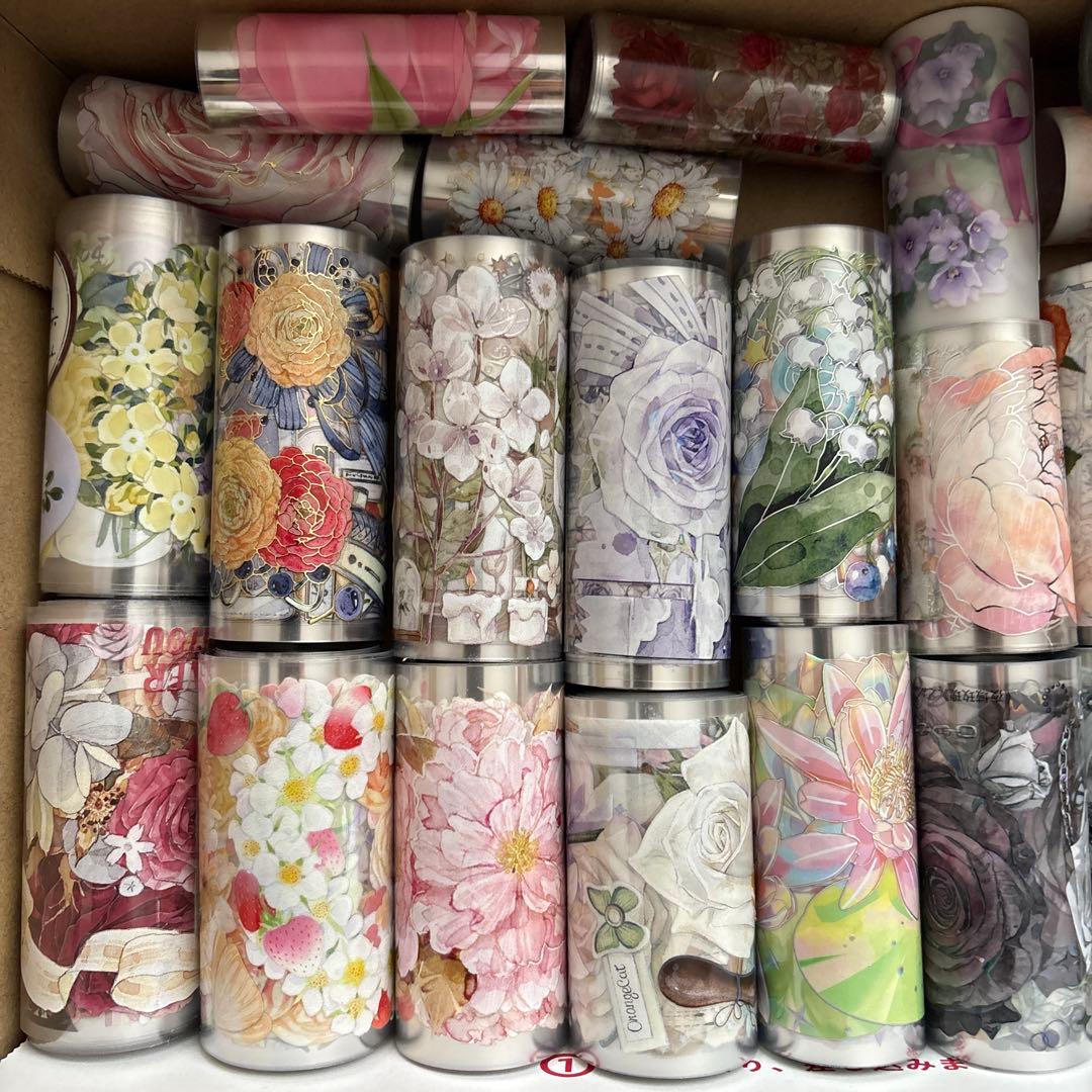 海外マステ　花　巻売り　まとめて　B