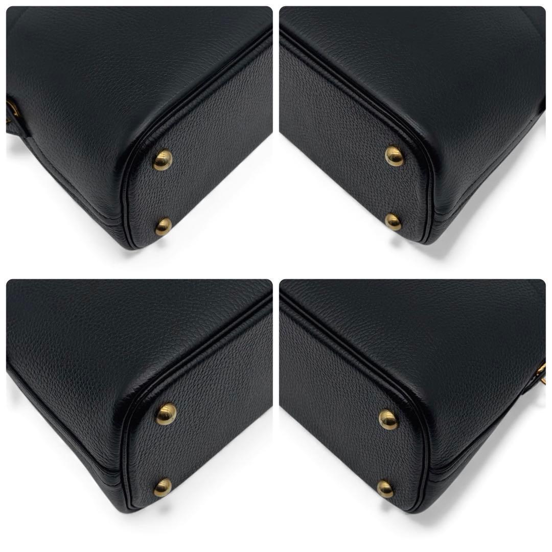 【美品】ストラップ付 エルメス ボリード31 アルデンヌ ブラック ハンドバッグ