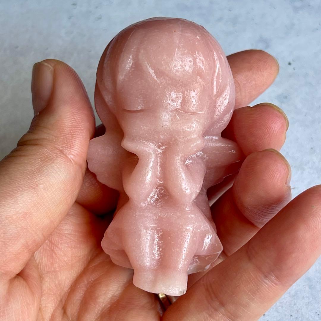 ピンクオパール 天使 女の子 天然石
