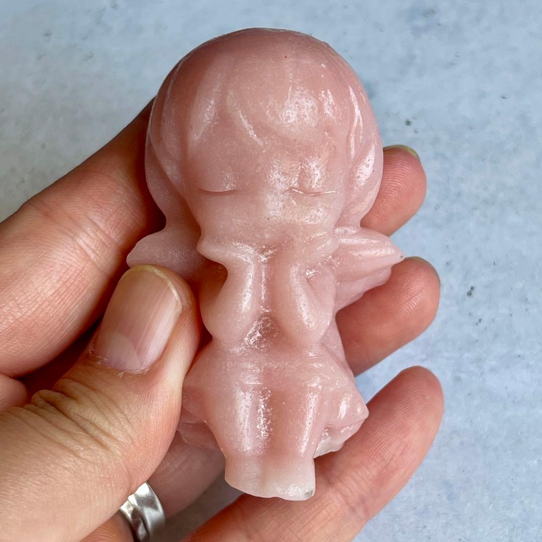 ピンクオパール 天使 女の子 天然石