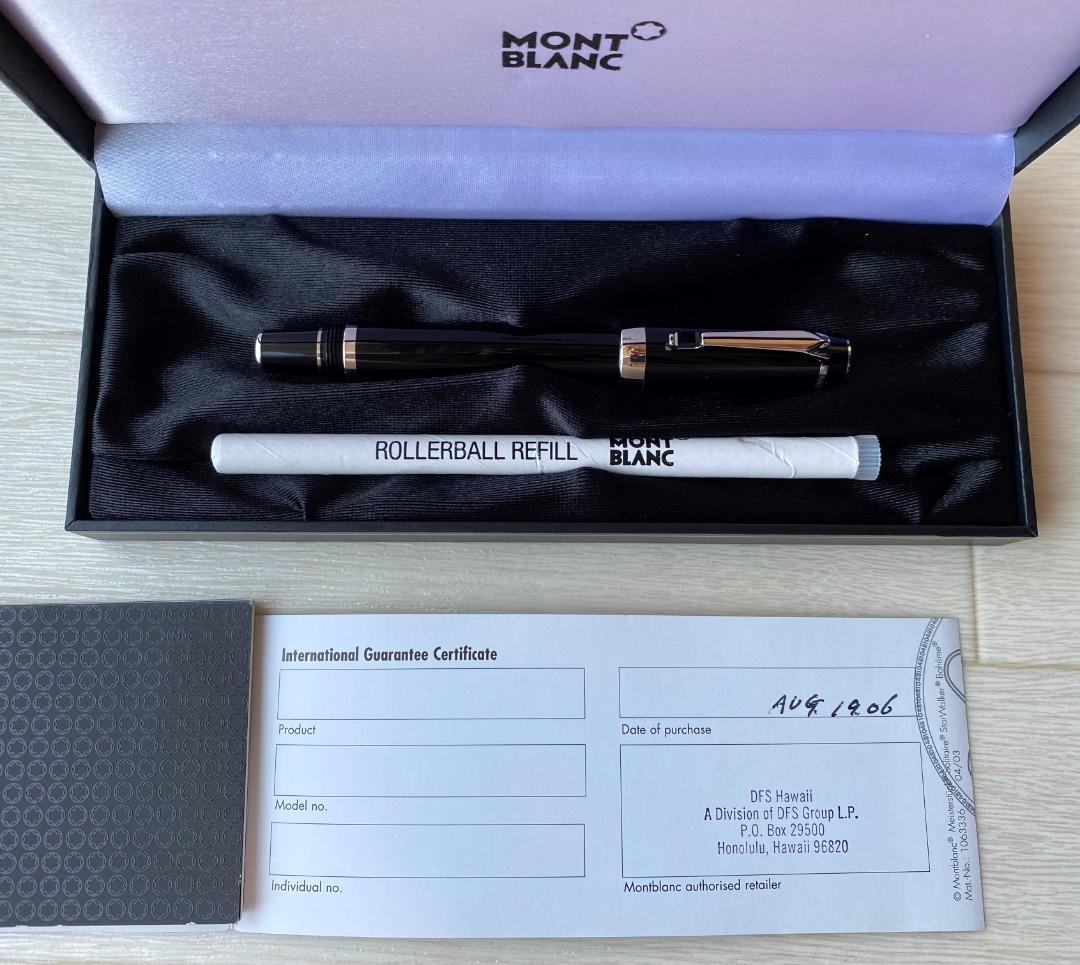 未使用　モンブラン ボエム ノワール　プラチナxブラック　ローラーボール 付属品