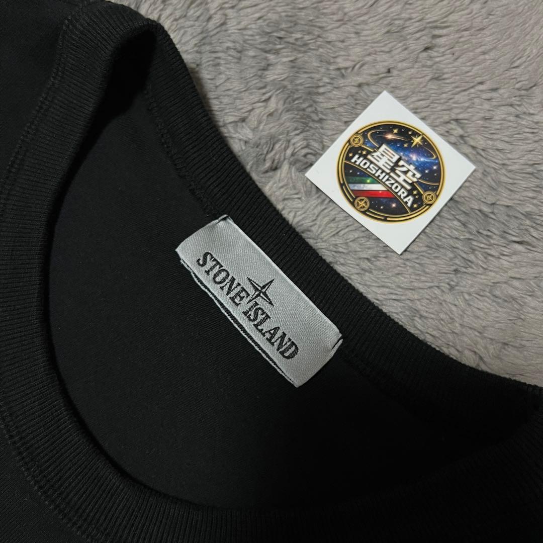 STONE  コットン　クルーネック　トレーナー　ブラック Mサイズ