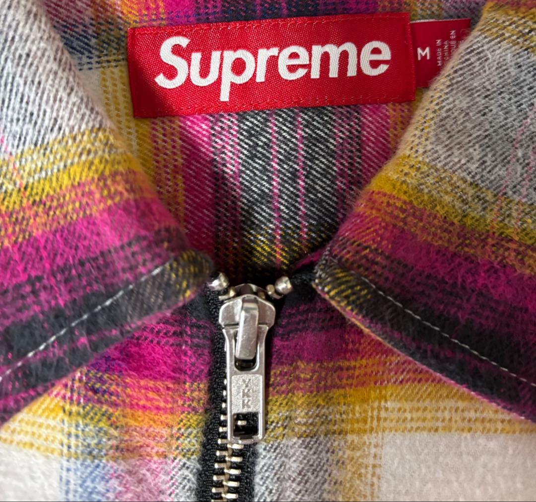 トップス Supreme Shadow Plaid Flannel ZipUp Shirt