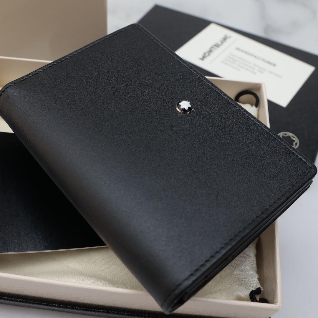 未使用 モンブラン MONTBLANC ブラックレザー 名刺入れ カードケース