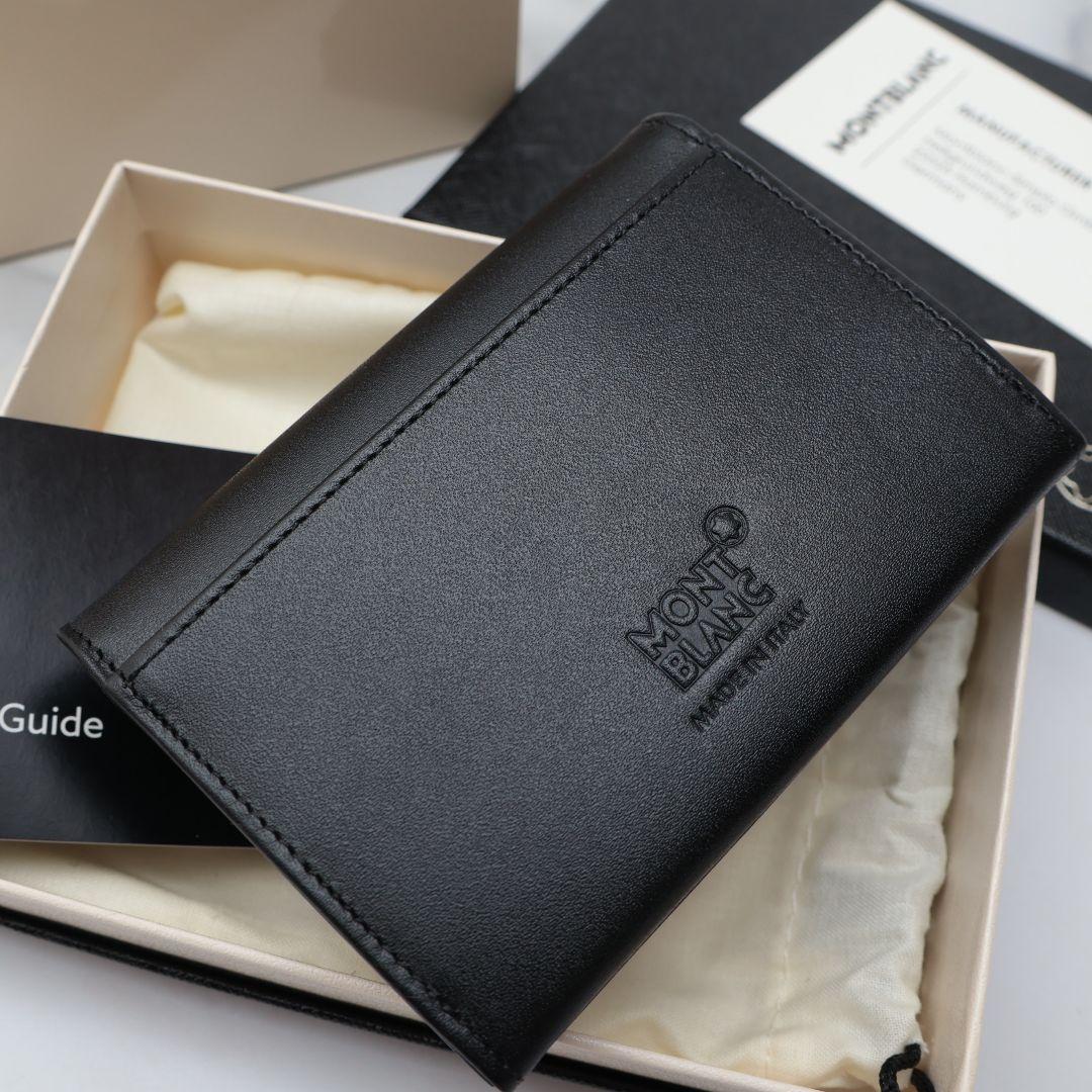 未使用 モンブラン MONTBLANC ブラックレザー 名刺入れ カードケース