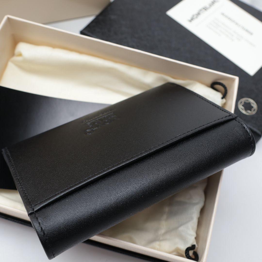 未使用 モンブラン MONTBLANC ブラックレザー 名刺入れ カードケース