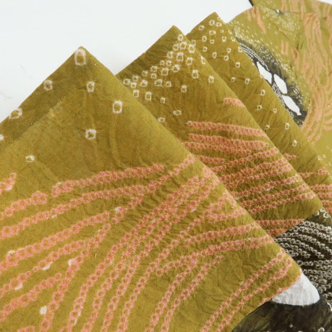 ねこのきもち✺美品 有松鳴海絞り 高級浴衣 着物 A3436