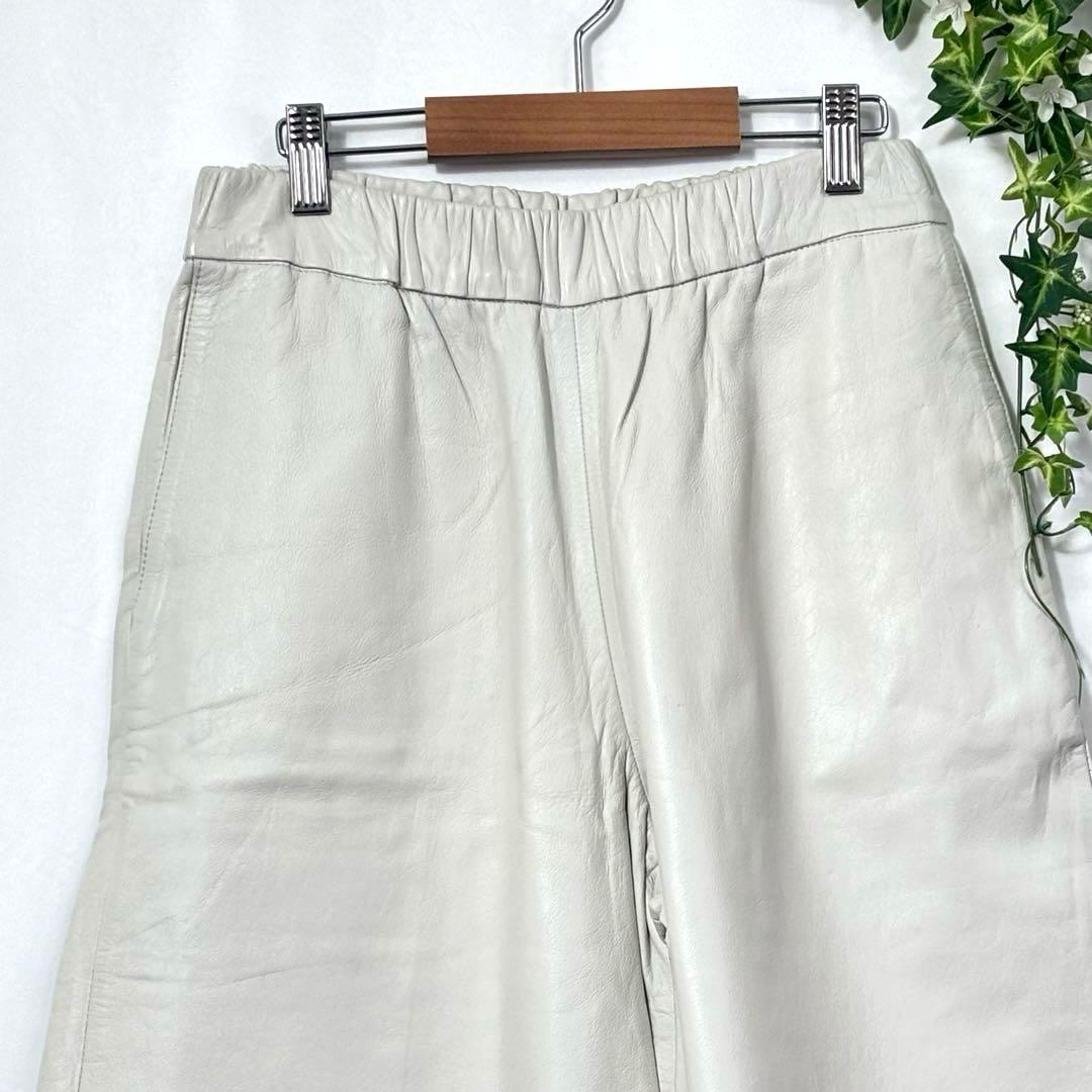 【タグ付き】美品 ドーマ DOMA 羊革 ラムレザー ガウチョパンツ ワイドXS