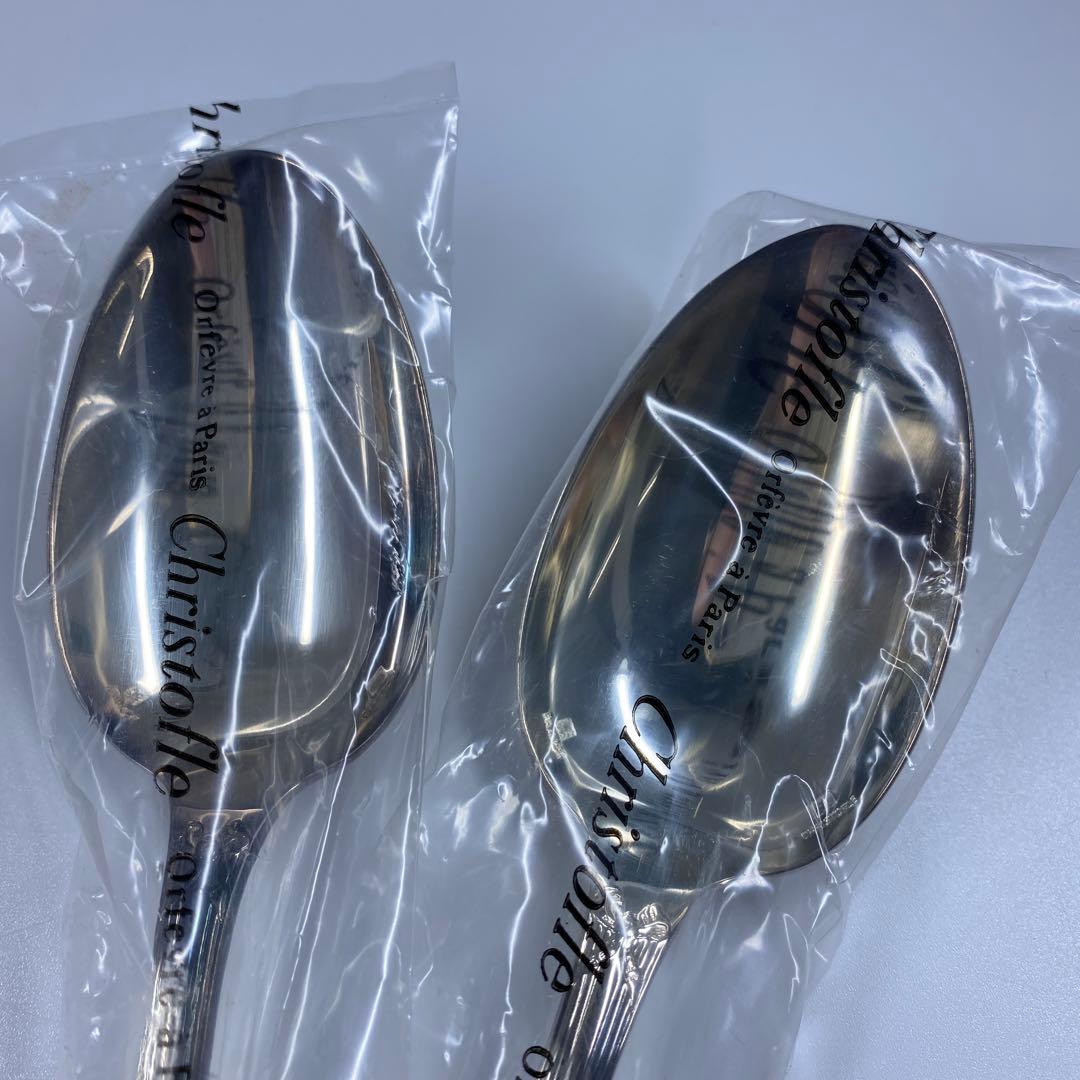 未使用品　クリストフルディナー　スプーン　フォーク　6本　共箱　557g トヒト